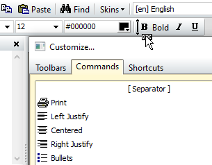 Toolbar Customizer